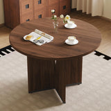 HIPIHOM MDF Round Dining Table 39.4 Inch Modern Minimalist Kitchen Table | V-Leg Sturdy Home Dining Table | Small Apartment Round Table for 4-6 People | Scratch & Water Resistant Easy-Clean Surface