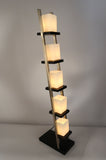 NOVA of California Escalier Floor Lamp, On/Off Switch, Frosted Glass Shade, Transitional Design, for Living Room, Bedroom, Dark Brown