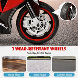 Kids Electric Motorcycle, 12V Kids Ride on Car LED Lights, Music Player & Horn with Training Wheels, Pedal, MP3, USB Port, Electric Motorcycle for Children Ages 3+, Gift for Boys & Girls（Red）