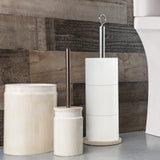 Creative Scents Rustic Luxe Small Bathroom Trash Can 1.53 Gal / 5.8L - Oval Bathroom Garbage Can Bin for Modern Farmhouse Decor - Small Waste Basket for Bathroom and Bedroom