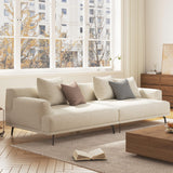 NessCarsti 110" Modern Living Room Sofa Couch with Soft Cotton-Linen Fabric