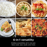 Ninja Foodi 6.5 qt Everyday PossibleCooker, 6-in-1 Functionality, Multi Cooker, Slow Cooker, Stainless Steel/White, MC1100 (Renewed)