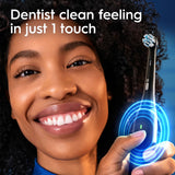 Oral-B Rechargeable Electric Toothbrush, iO2, 3 Cleaning Modes, Automatic Pressure Sensor to Protect Gums, Dark Blue