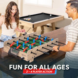 GoSports 32 Inch Tabletop Foosball Game Set - Mini Foosball Table - Oak