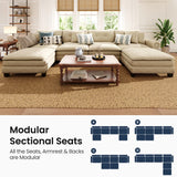 PHI VILLA 150" Oversized Modular Sectional Couch U Shaped for Living Room