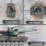 Supdex 1:18 RC Tank, 2.4G US M1A2 Metal Alloy Metal US M26 Remote Control Tank That Shoot BBS Model Toys, Army Toy with Smoke, Lights, Sound and Recoil,Military RC Vehicle for Adults and Kids Age 6+