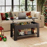WLIVE Morden Lift Top Coffee Table for Living Room/Dining/Office, Black