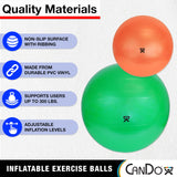 CanDo Inflatable Exercise Ball - Blue 11.8", Durable Extra Thick Non-Slip Stability Ball for Core Workouts, Yoga, Pilates, Active Seating, Physical Therapy, Pregnancy, Home Gym, Flexibility CanDo