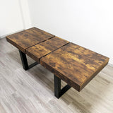 Modern Farmhouse Wooden Kitchen Expandable Dining Room Conference Table
