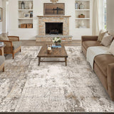 WondRg 12x15 Brown Grey Abstract Area Rug
