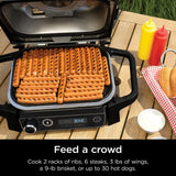 Outdoor Grill and Smoker, Thermometer, BBQ Smoker, Air Fryer, Bake, Roast | Electric Grill, Grey, OG751BRN Ninja