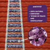 Infrared Heating Amethyst Mat - Full Size 72"x24" - Natural Crystals - Adjustable FIR Heat 86°-158°F - Deep Warmth Hot Stone Pad MediCrystal