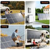 400W Portable Solar Panel for Power Station, 36V Foldable Solar Charger with DC/XT60/Anderson Cable & QC3.0 USB Outputs