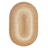 Super Area Rugs Large Braided Rugs 8X11 Farmhouse Kitchen Rug - Ridgewood Braided Rug for Living Room - Reversible - Indoor/Outdoor - Made in USA - Taupetone/Beige, 8' X 11' Oval