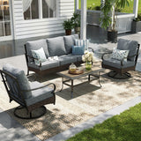 Sophia & William Metal Patio Furniture Set, 4-Piece Outdoor Conversation