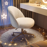 EnHomee Vanity Chair with Wheels, Small Office Chair with Back