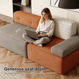 NessCarsti 80" Modular 3-Tone Couch, 3-Seater Sofa with Detachable Backrest