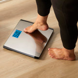 Eat Smart Precision 550 Pound Extra-High Capacity Digital Bathroom Scale, Extra-Wide Platform, Stainless Steel Body Weight Scale with Step-On Tech, Silver