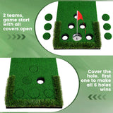 Golf Pong Putting Green Indoor Outdoor Golf Game Set with 2 Putters 2 Golf Balls 2 Golf Cups & Flags FARROLL