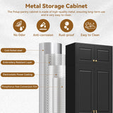Polup 90" Pantry Cabinet, Tall Metal Storage Cabinet with Doors and Shelves