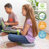 ECR4Kids The Surf Portable Lap Desk with Cushion, Flexible Seating, Green