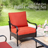 Sophia & William Metal Patio Furniture Set, 4-Piece Outdoor Conversation