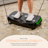 Lifepro Rumblex 4D Curved Vibration Plate Exercise Machine — Triple Motor, 7 Modes & 60 Speeds Vibrating Platform Machine — Full Body Vibration Plate for Lymphatic Drainage & at Home Workout