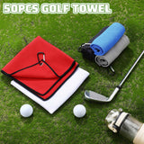 Batiyeer 50 Pcs Golf Towels Bulk for Bags 16'' x 16'' Microfiber Waffle Pattern Golf Towel (Multi Colors)