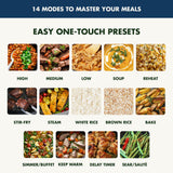 GreenPan Elite 14-in-1 Nonstick 6QT Electric Slow Cooker, PFAS-Free Ceramic Multi-Cooker, In-Pot Browning, Dishwasher Safe Lid & Removable Crock, Stainless Steel Steamer, Silicone Handles, Oxford Blue