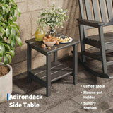 HDPE Rocking Chair Outdoor Set of 4 with 2 Side Table, High Back Rocker