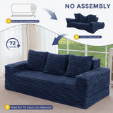 MAXYOYO Sofa Bed, 80-Inch Oversized Boneless Loveseat, 2 Cup Holders