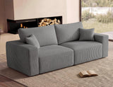 Modular Loveseat Cloud Couch, 79" Memory Foam Boneless Double Sofa, Gray