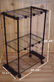 Old Cedar Outfitters Rolling Rod Cart and Tackle Trolley Holds 12 Rod and Reel Combo for Garage and Home Storage