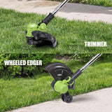 Cordless Weed Wacker Electric Weed Eater 12" 20V String Trimmer Battery Operated with 8 Pcs Spool Trimmer Lines