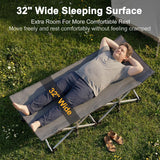 ABORON XXL Camping Cot for Adults 900LBS - 78"×32" Oversized Folding Bed with Mattress Pad, Heavy Duty 1200D Oxford Outdoor Cot with Carry Bag