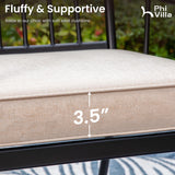 PHI VILLA 9 Piece, Outdoor Dining Set, 57.5"x57.5" Table, Cushioned