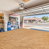 Sorbus 80 Sq. Ft. Wood Grain Floor Tiles Foam Mat EVA Interlocking Mats Tile 3/8-Inch Thick Flooring Wood Puzzle Exercise Mats w/Borders - Home Playroom Basement, Apartment, Trade Show, Baby, Dance