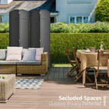 4 Panel Room Divider 6 ft. Tall - Privacy Screen, Extra Wide Double Hinged Panels, Mesh Hand-Woven Design