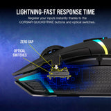Corsair NIGHTSABRE RGB Wireless Gaming Mouse for FPS, MOBA - 26,000 DPI - 11 Programmable Buttons - Up to 100hrs Battery - iCUE Compatible - Black