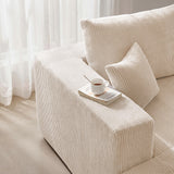 Modular Loveseat Cloud Couch, 79" Memory Foam Boneless Double Sofa, Beige