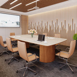 Tribesigns 6.56 ft Conference Table, Large Rectangle Meeting Seminar Table for 8-10 People Long Business Table