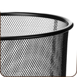 GoodWill Tech Recycling Dustbins - Pack Of 10 Metal Mesh Dustbins Waster Basket For Home/Office/Coffee Shop/Hotel/Bathroom Non-Toxic Open Waste-Bin/Trashcan - (Black, Small)