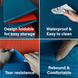 Foldable Yoga Mat-1/4 Inch Thick - Easy to Storage Travel Yoga Mat Foldable Lightweight for Fitness - Anti Slip Folding Exercise Mat for Yoga, Pilates, Home Workout & Floor Exercis Feetlu