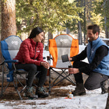 Gobi Heat - Terrain Portable Heated Camping Chair - Outdoor Folding Chair with Heated Filling - Winter Camping Essential - 3 Heat Settings (Mossy Oak® Camo) Gobi Heat