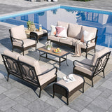 Sophia & William Metal Patio Furniture Set, 9 Seats Outdoor Conversation