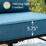 MIXPATIO 6-Piece Patio Conversation Set, Coffee Table, E-Coated Frame