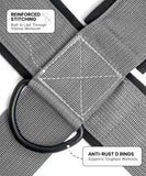 DMoose Fitness Neck Harness for Weight Lifting - Soft Padded Head & Chin Strap with 30" Heavy Duty Steel Chain - Neck Exerciser, Trainer & Strengthener to Support Injury Recovery (Grey)