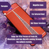 Infrared Heating Amethyst Mat - Full Size 72"x24" - Natural Crystals - Adjustable FIR Heat 86°-158°F - Deep Warmth Hot Stone Pad MediCrystal