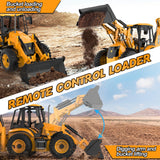 DOUBL E JCB 1:20 Scale RC Excavator & Loader – Dual-Function Construction Model with Rotating Arm, Realistic Sound & Light | Ideal