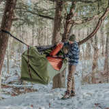 Haven Tent Original Lay-Flat Hammock Tent (Forest Green) – Comfortable Waterproof Camping Hammock with Mosquito Net – Includes Insulated Sleeping Pad & Rainfly